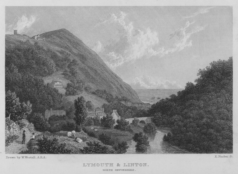 Lymouth y Linton, Norte de Devonshire de William (after) Westall