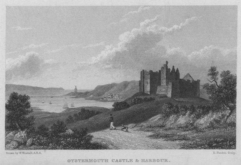 Castillo y puerto de Oystermouth de William (after) Westall