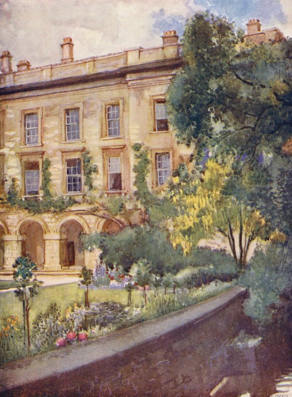 Magdalen College New Buildings adjoining Magdalen groves (litografía en color) de William Ainsworth Wildman