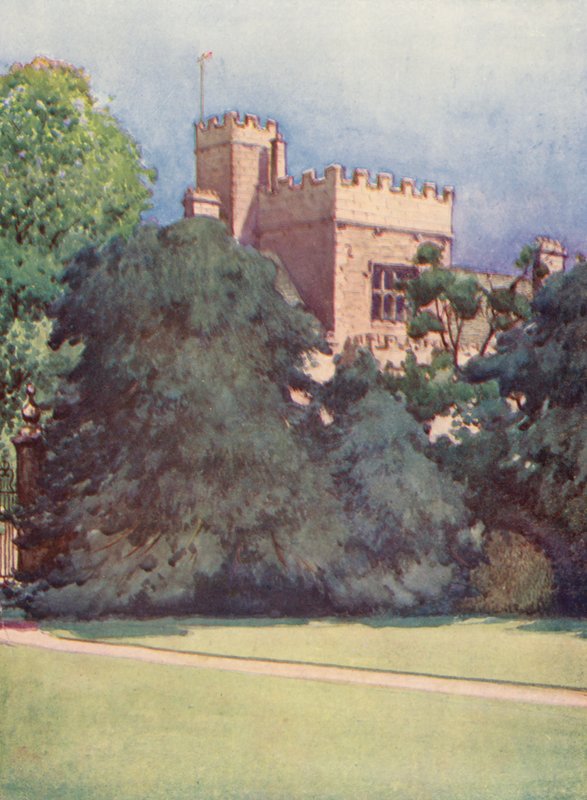 Wadham College desde los jardines del Trinity College (litografía en color) de William Ainsworth Wildman