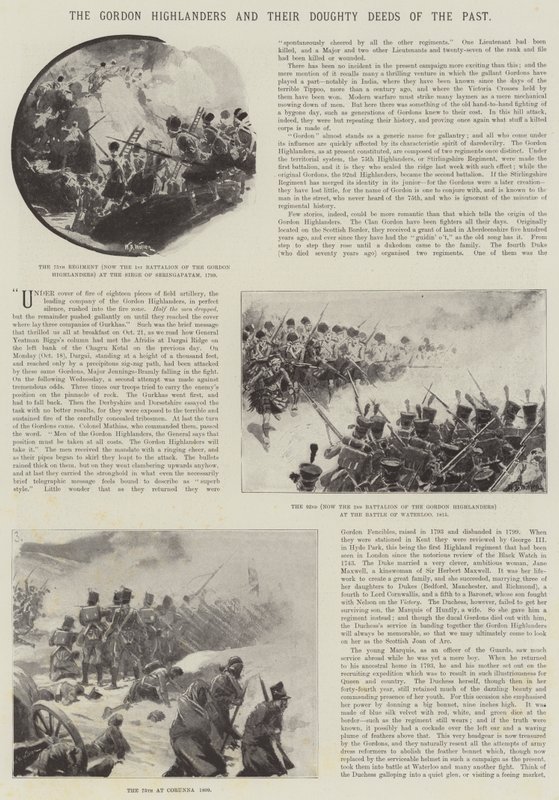 Los Gordon Highlanders y sus hazañas del pasado de William Barnes Wollen