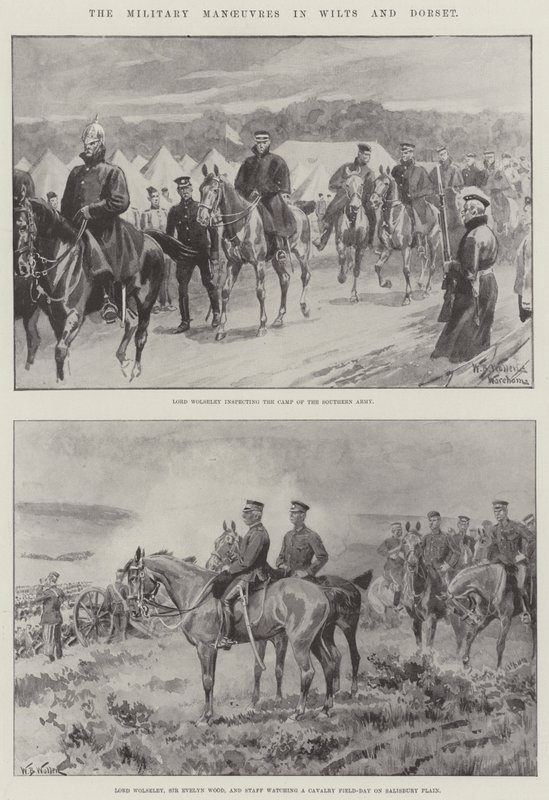 Las maniobras militares en Wilts y Dorset de William Barnes Wollen