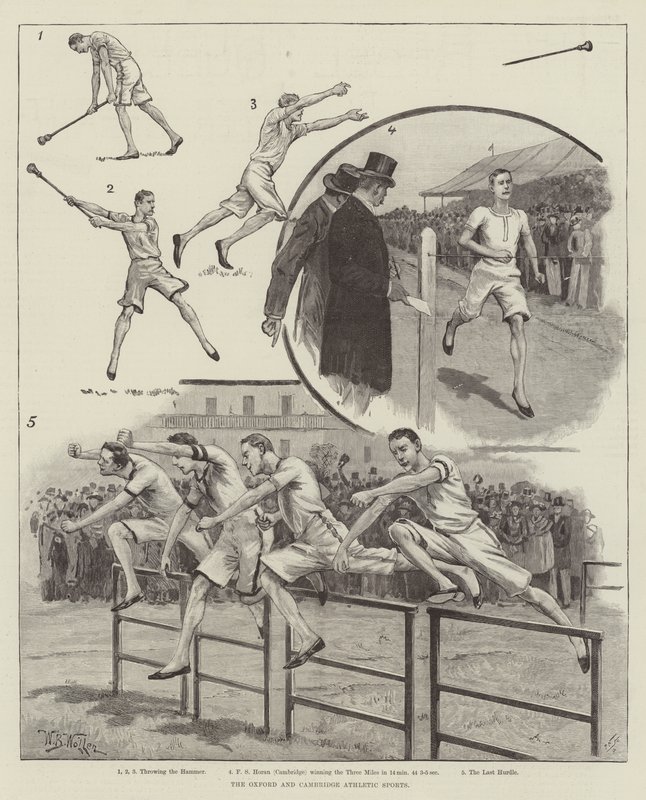 Los deportes atléticos de Oxford y Cambridge de William Barnes Wollen