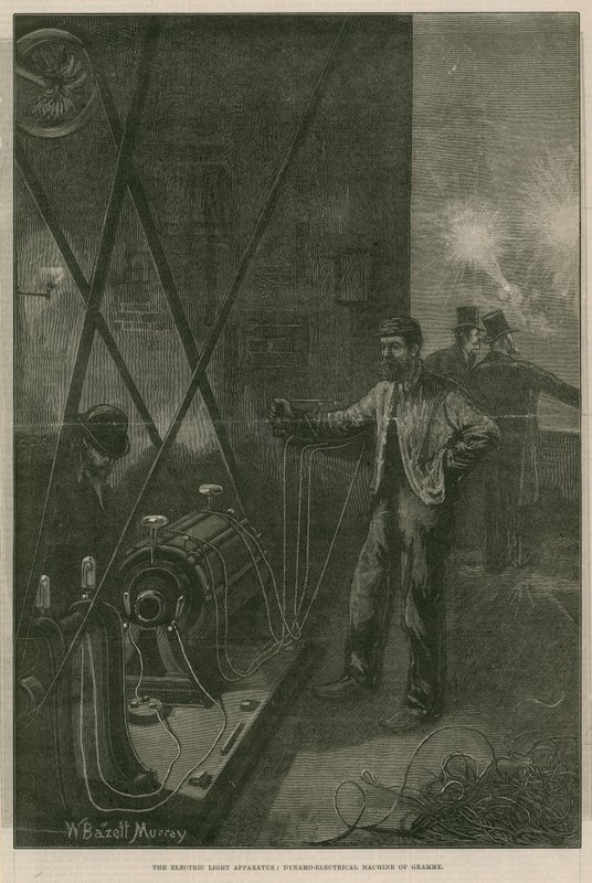 La luz eléctrica: máquina dinamo-eléctrica de Gramme de William Bazett Murray