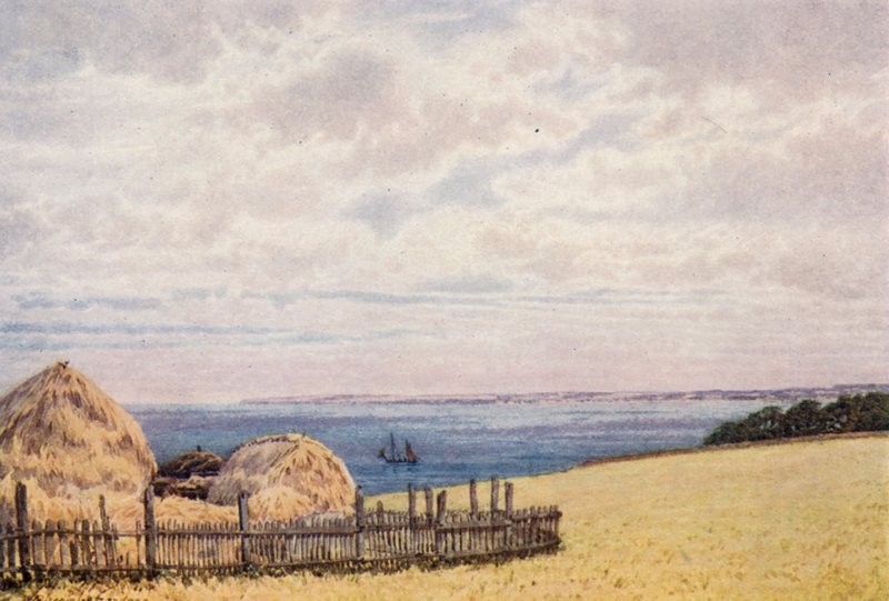 Vista de la bahía de Pegwell desde el lado de Ramsgate (litografía en color) de William Biscombe Gardner