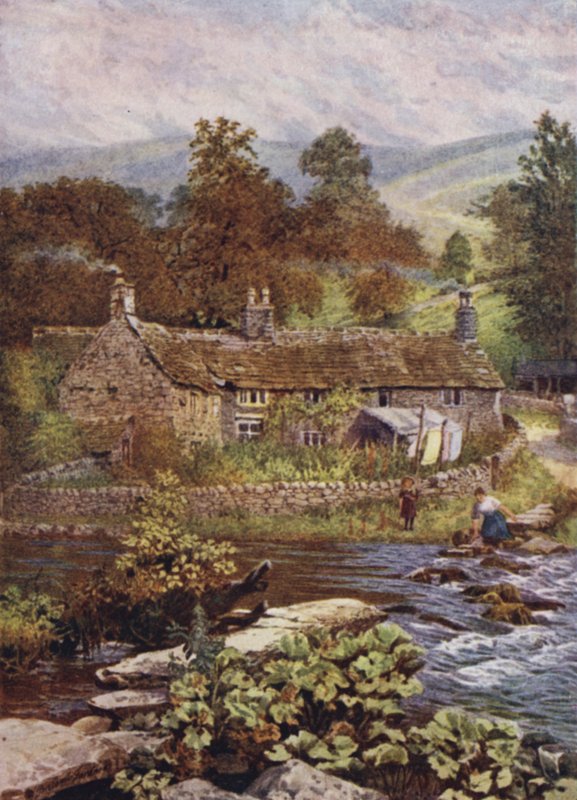 Vieja cabaña en el Wye, Monsal Dale de William Biscombe Gardner