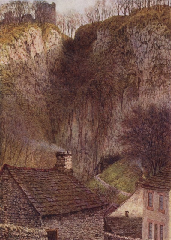 Castillo de Peveril, la garganta de la caverna del Pico, Castleton de William Biscombe Gardner