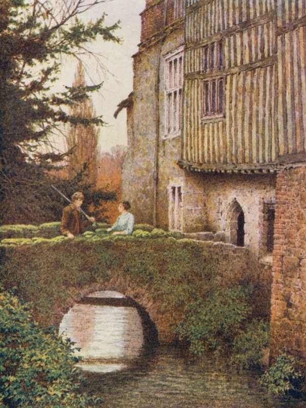The East Side of Ightham Mote (litografía en color) de William Biscombe Gardner