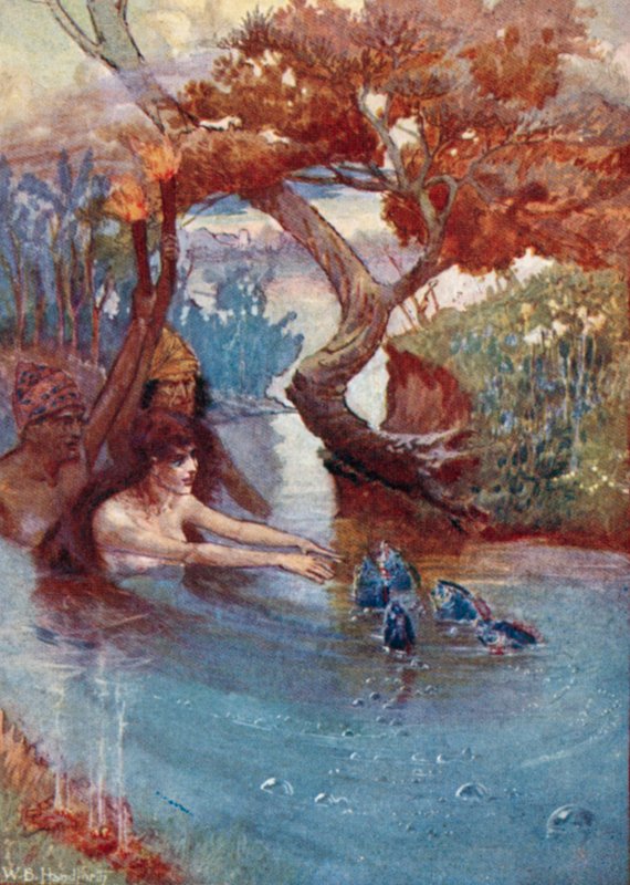 Ilustración para Vathek, An Arabian Tale, de William Beckford (litografía en color) de William Bradshaw Handforth