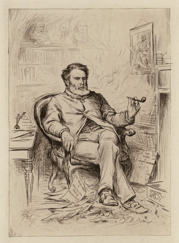 David Masson, Profesor de Retórica y Literatura Inglesa (grabado) de William Brassey (after) Hole