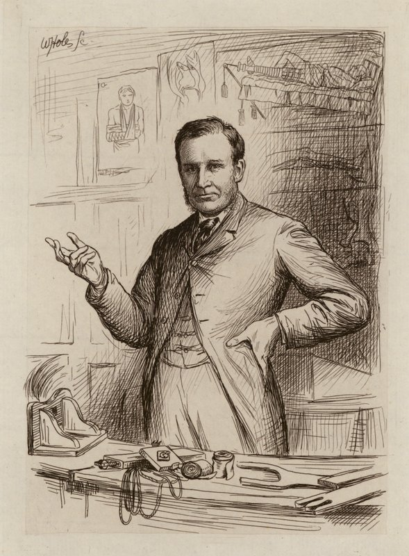 John Chiene, profesor de cirugía (grabado) de William Brassey (after) Hole