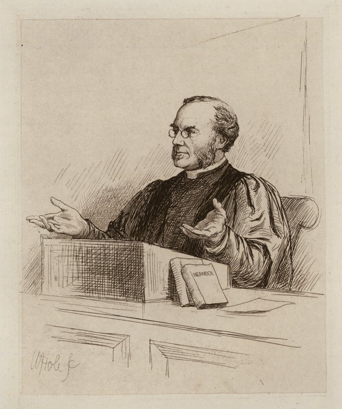 Malcolm Campbell Taylor, Profesor de Divinidad e Historia Eclesiástica (grabado) de William Brassey (after) Hole