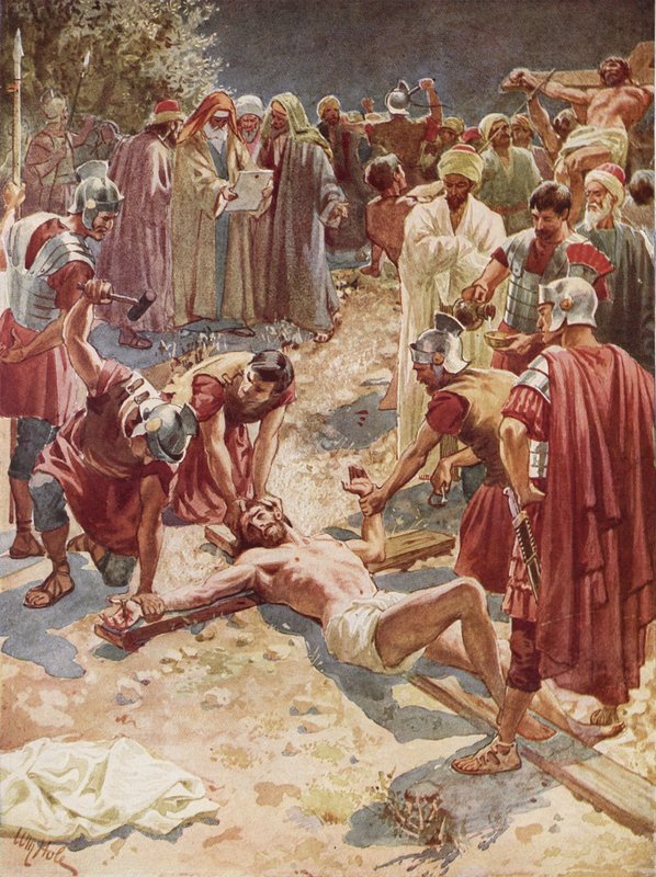 Jesús siendo crucificado de William Brassey Hole