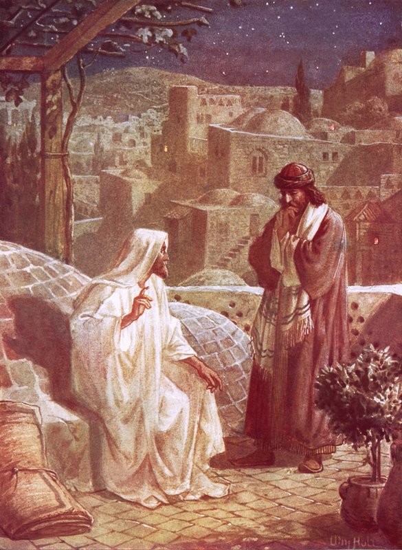Jesús en conversación con Nicodemo de William Brassey Hole