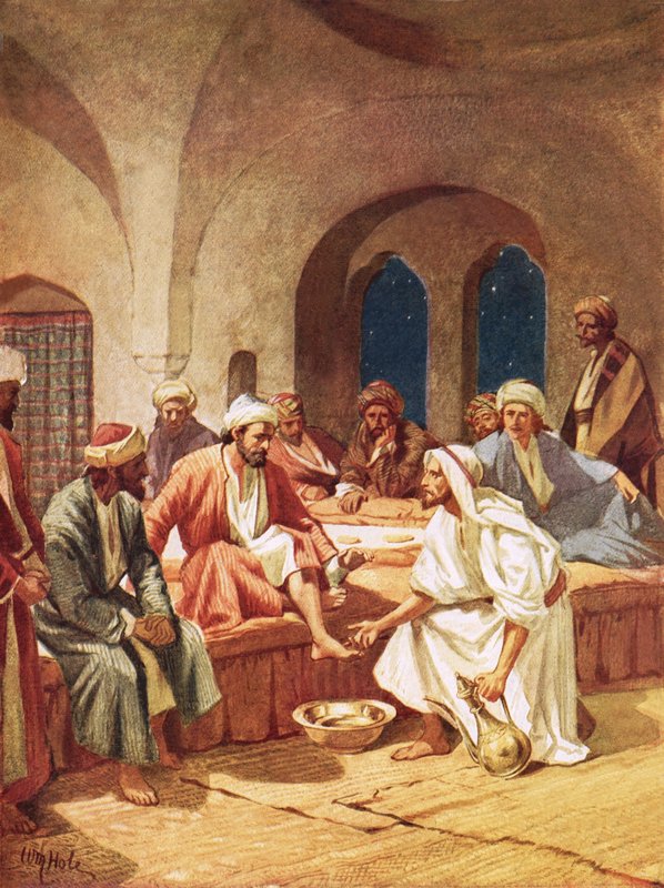 Jesús lavando los pies de sus discípulos de William Brassey Hole