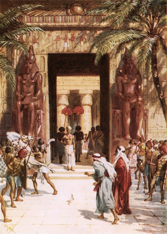 Moisés y Aarón ante el Faraón de William Brassey Hole