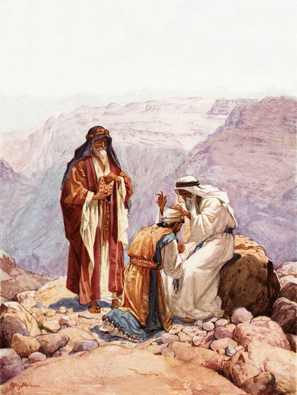 La consagración de Eleazar como sumo sacerdote de William Brassey Hole