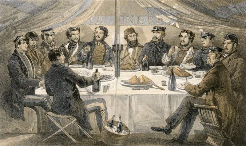 Una cena de Navidad en las alturas antes de Sebastopol de William Crimea Simpson