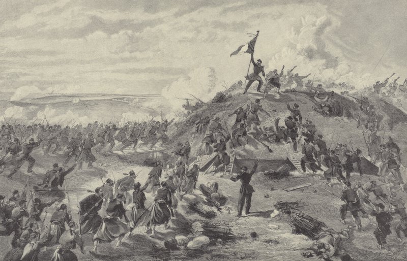 Captura del Reducto de Malakoff por los franceses, Sitio de Sebastopol, 8 de septiembre de 1855 de William Crimea Simpson