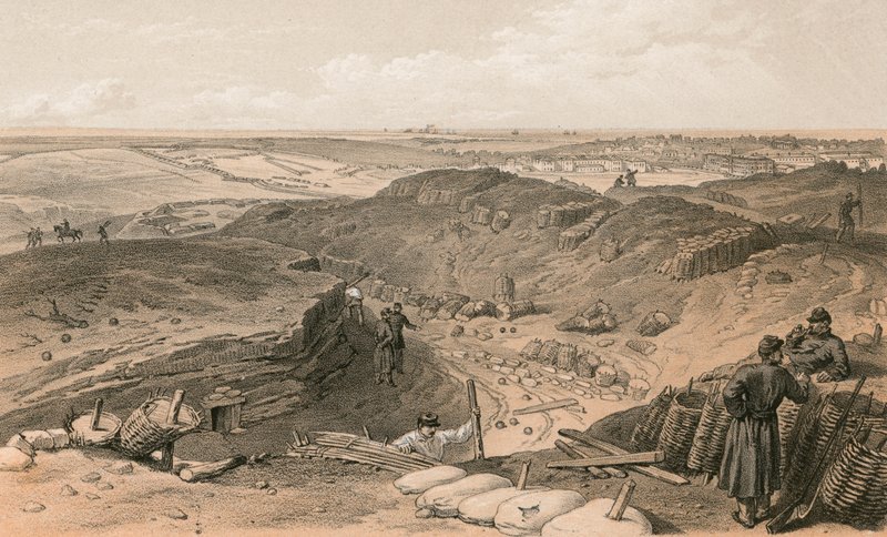 Foso del Malakoff, Batería Gervais y parte trasera del Redan de William Crimea Simpson