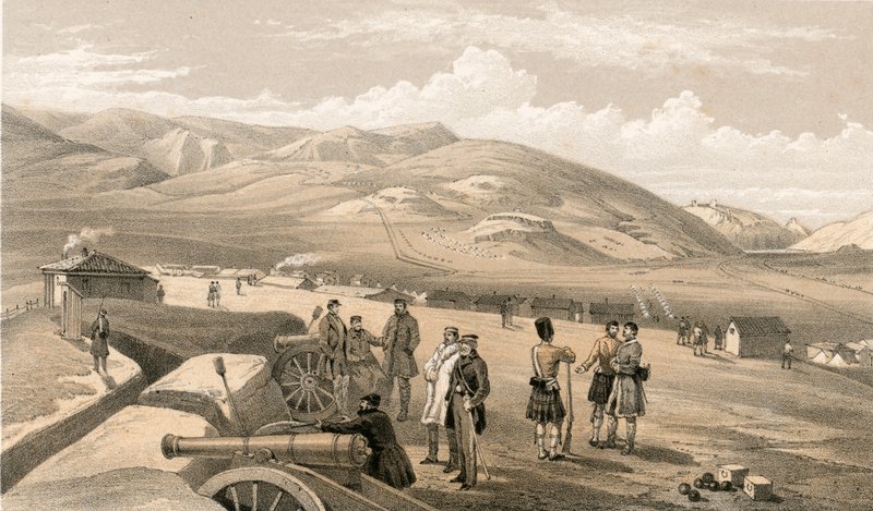 Campamento de la Brigada de las Tierras Altas, mirando al sur de William Crimea Simpson