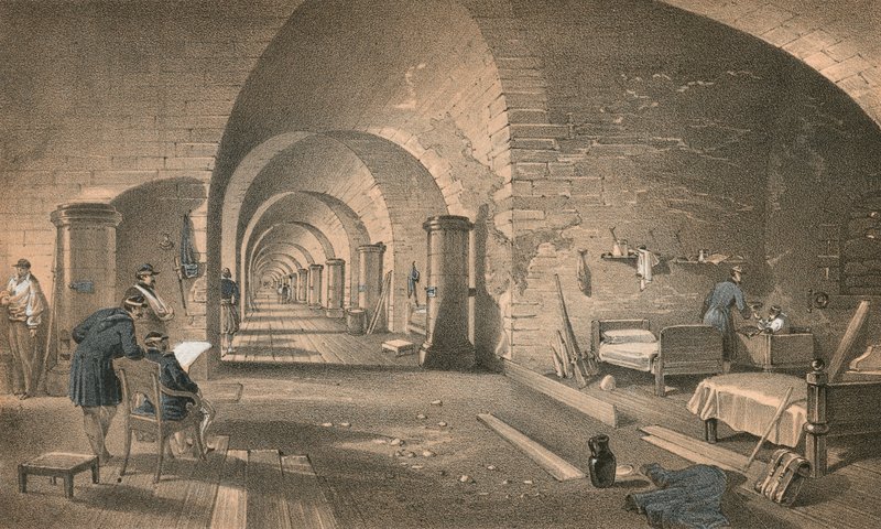 Interior del Fuerte Nicolás de William Crimea Simpson