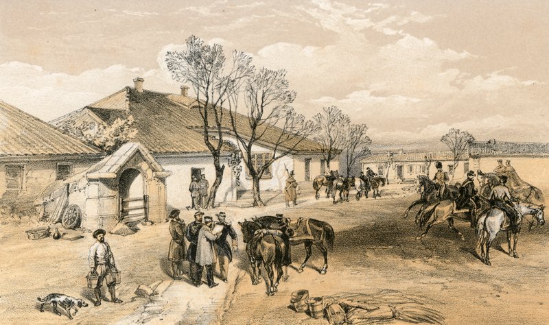 Cuartel general de Lord Raglan en Khutor-Karagatch de William Crimea Simpson