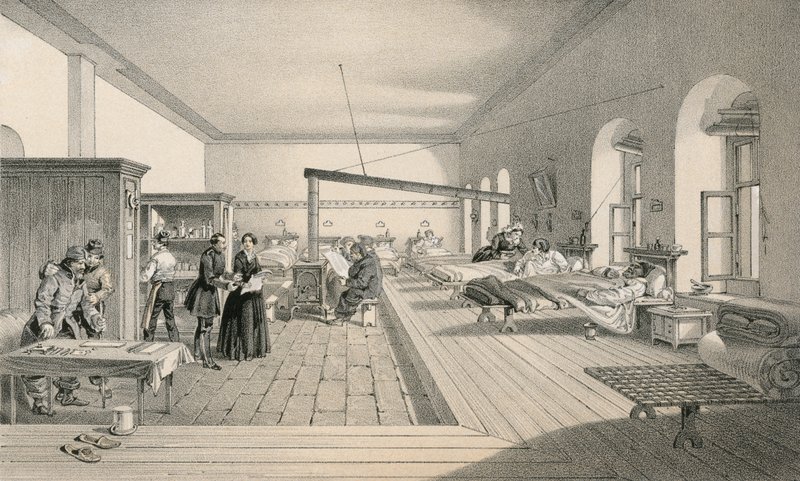 Una de las salas del hospital en Scutari de William Crimea Simpson