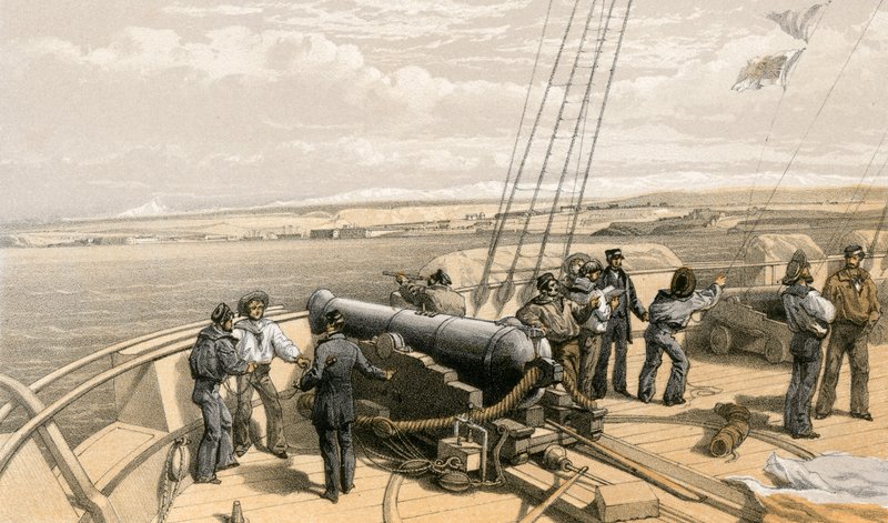 Sebastopol desde el mar de William Crimea Simpson