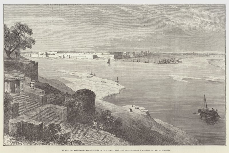 El Fuerte de Allahabad y la unión del Jumna con el Ganges de William Crimea Simpson