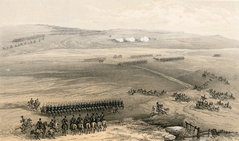 El asunto de caballería en las alturas de Bulganak - el primer disparo, 19 de septiembre de 1854 de William Crimea Simpson