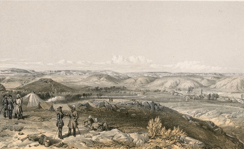 Valle del Tchernaya, mirando al norte de William Crimea Simpson