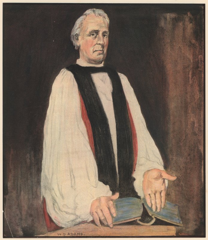 El obispo, "Que brille tu luz" (litografía en color) de William Dacres Adams
