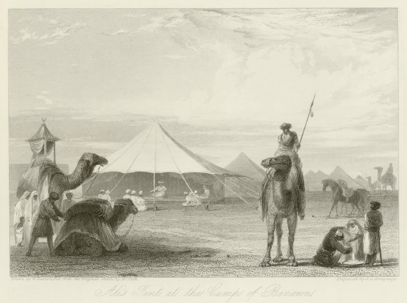 La tienda de Ali en el campamento de Benonn de William Daniell