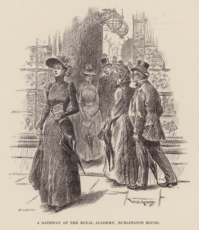 Un portal de la Royal Academy, Burlington House (grabado) de William Douglas Almond