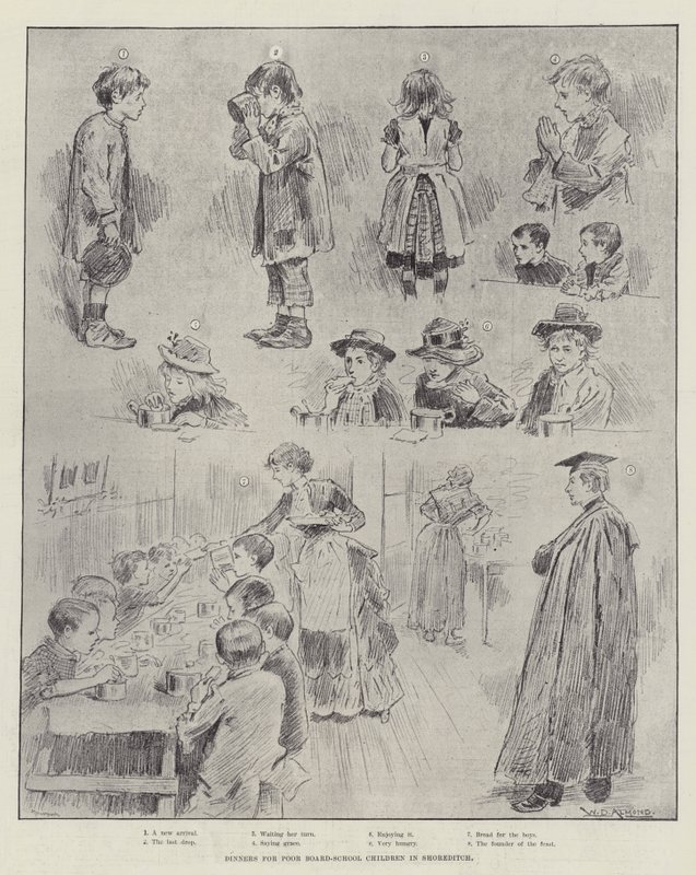 Cenas para Niños Pobres de la Escuela Pública en Shoreditch de William Douglas Almond