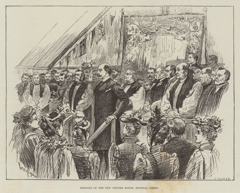 Inauguración de la nueva Casa de Oxford, Bethnal Green de William Douglas Almond