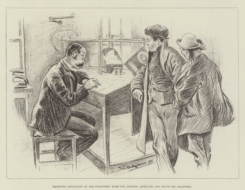 Recibiendo Solicitantes en el Hogar de Extranjeros para Asiáticos, Africanos y Isleños del Mar del Sur de William Douglas Almond