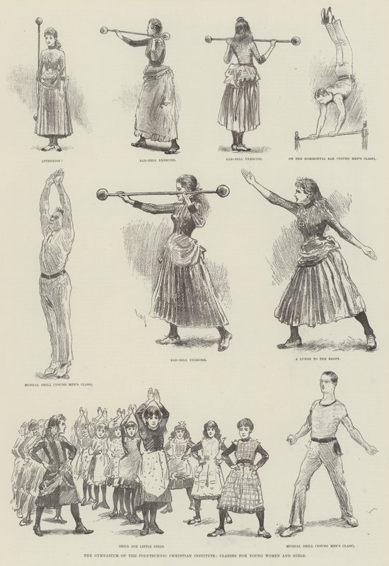 El Gimnasio del Instituto Politécnico Cristiano, Clases para Mujeres Jóvenes y Niñas de William Douglas Almond