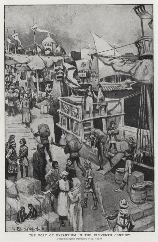 El puerto de Bizancio en el siglo XI de William Edward (after) Wigfull