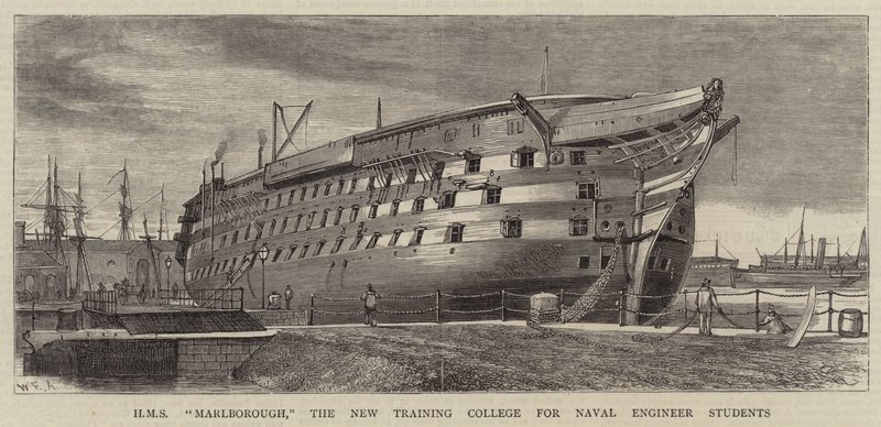 HMS Marlborough, el nuevo Colegio de Entrenamiento para Estudiantes de Ingeniería Naval de William Edward Atkins