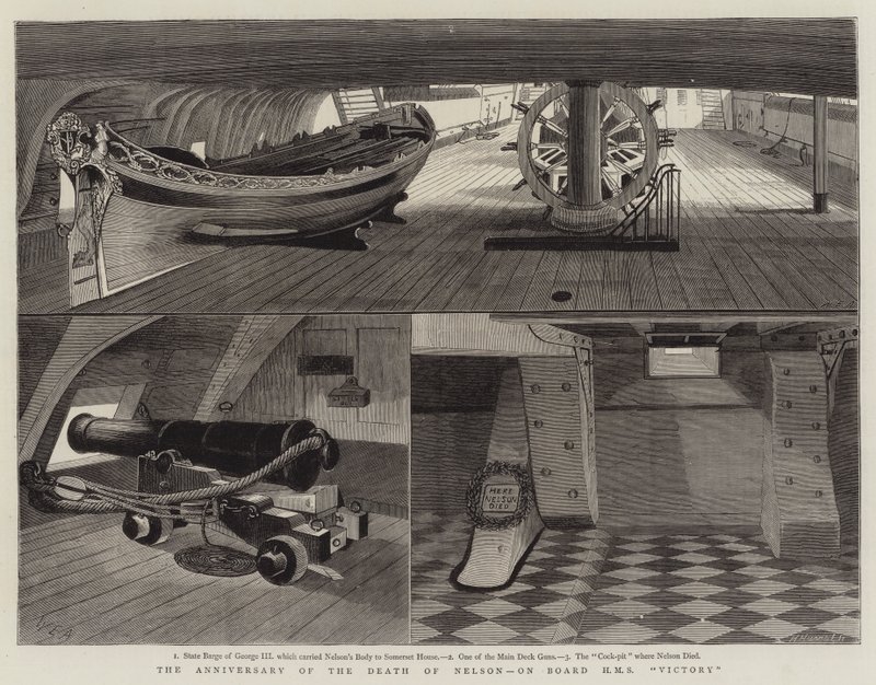 El Aniversario de la Muerte de Nelson, a Bordo del HMS Victory de William Edward Atkins