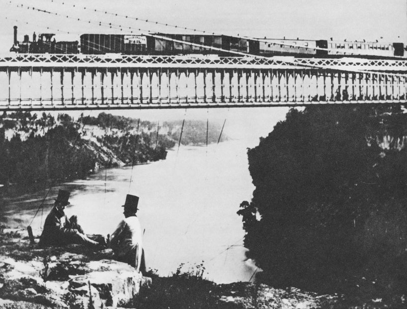 Primer puente ferroviario sobre el Niágara de William England