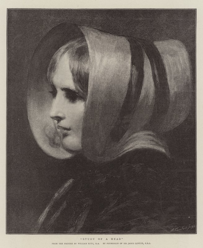 Estudio de una Cabeza de William Etty