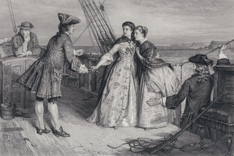 Ilustración para El Pirata de Sir Walter Scott de William Ewart Lockhart