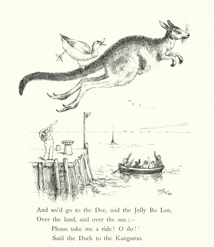 El pato y el canguro (grabado) de William Foster