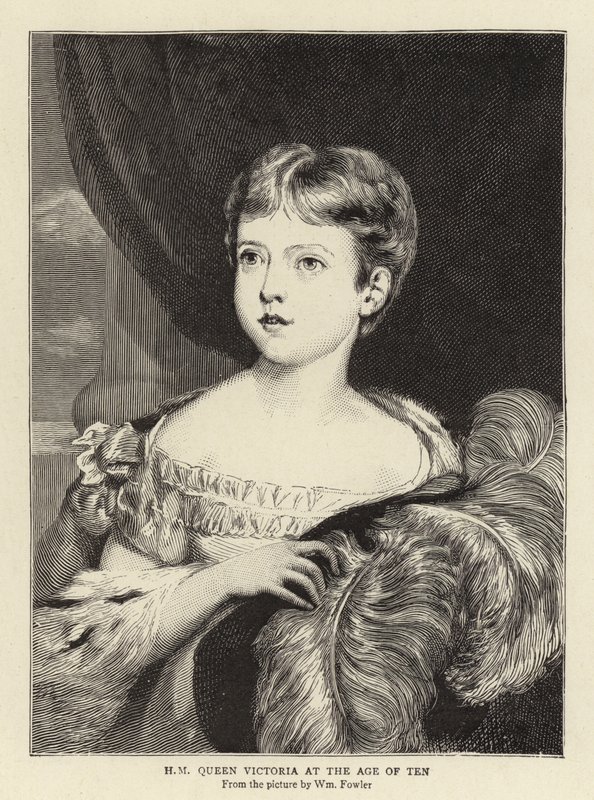 Su Majestad la Reina Victoria a los diez años de William Fowler