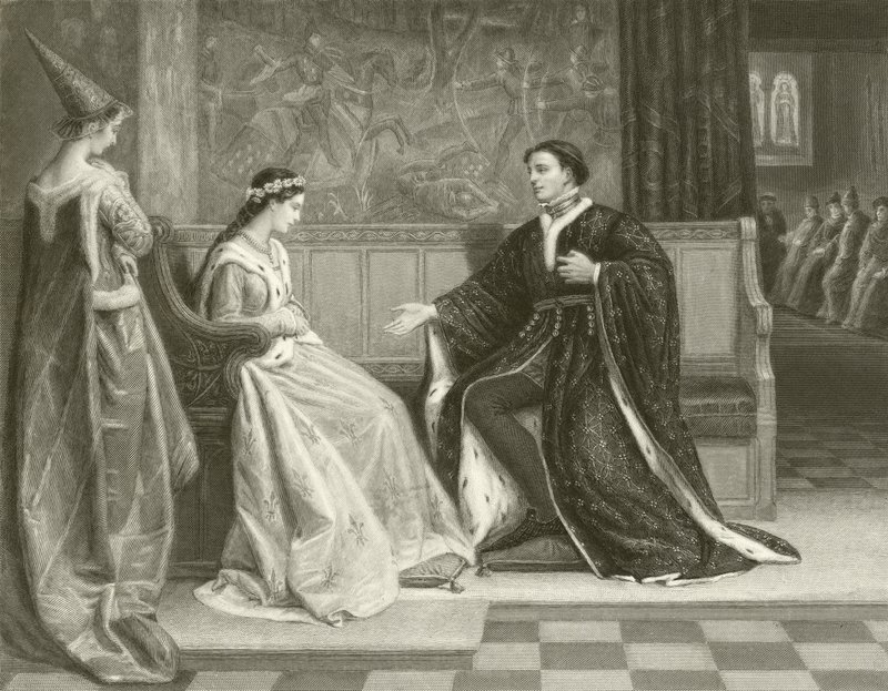 El cortejo del rey Enrique V de William Frederick Yeames