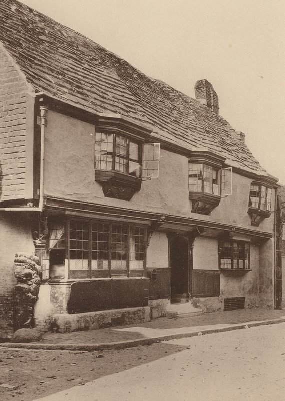Star Inn, Alfriston, Sussex (foto en blanco y negro) de William Galsworthy Davie