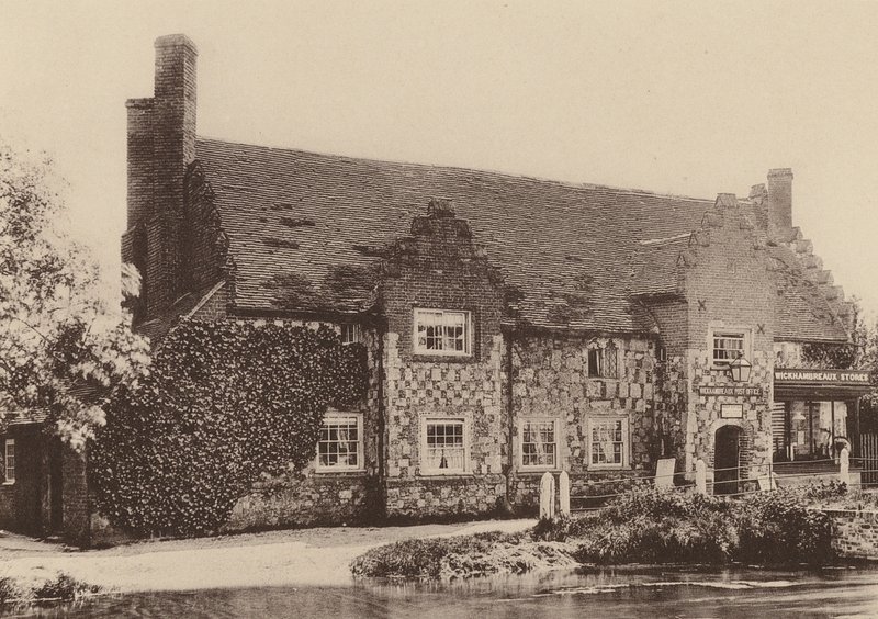The Post Office, Wickhambreaux, Kent (fotografía en blanco y negro) de William Galsworthy Davie